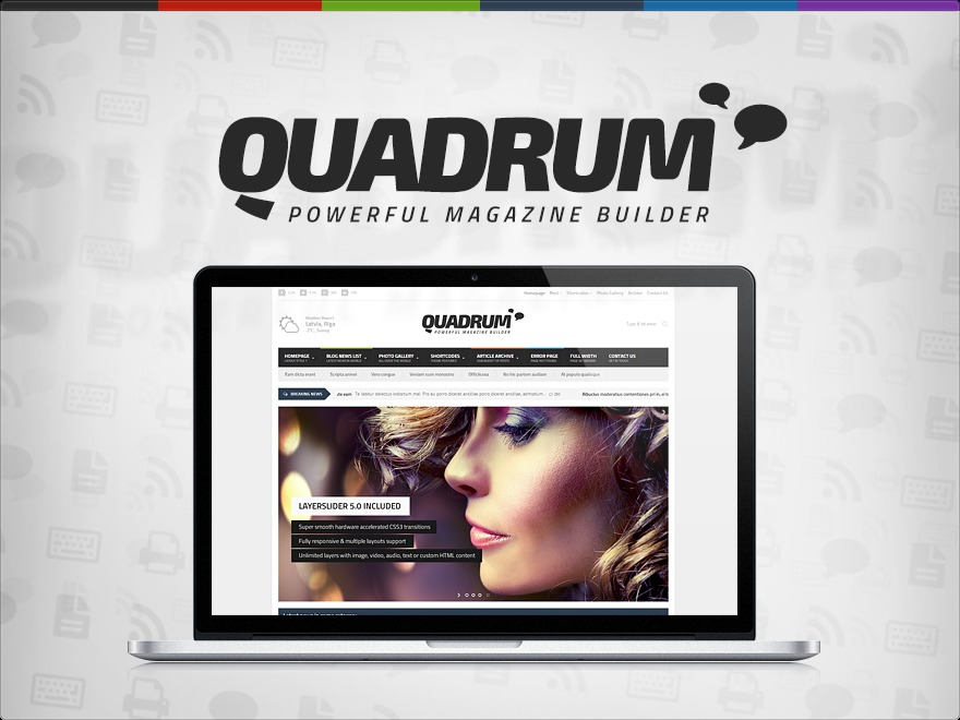 WordPress theme Quadrum Premium Theme by Orange Themes