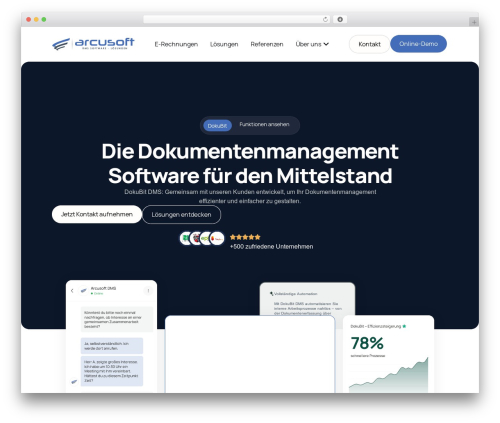 WordPress website theme Hello Elementor - arcusoft.de