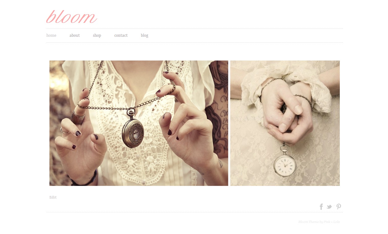 Bloom WordPress theme by Pink + Lola