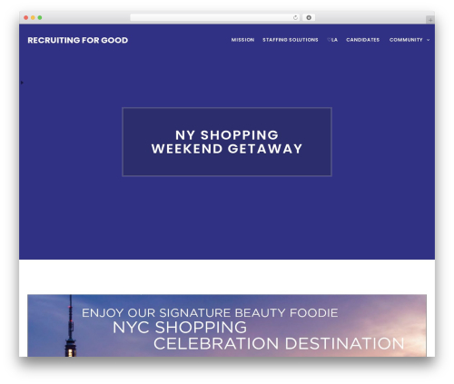 Kanter WordPress store theme - recruitingforgood.com/ny-shopping-weekend-getaway