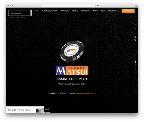 MATSUI WordPress theme - matsuieurope.com