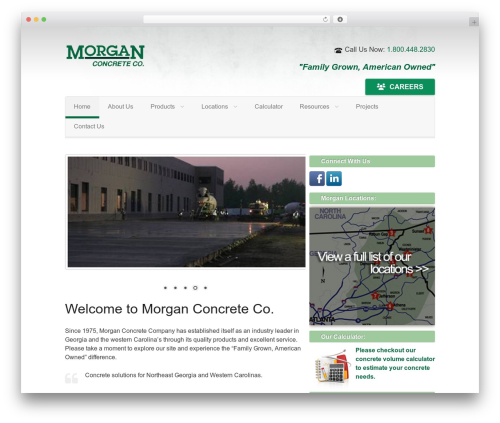 Spectrum WordPress theme - morganconcrete.com
