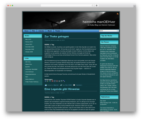 Theme WordPress Celestial Aura - manoehver.de