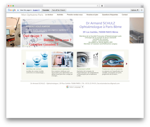 WordPress Theme 1269 WP theme - monophtalmoparis.com