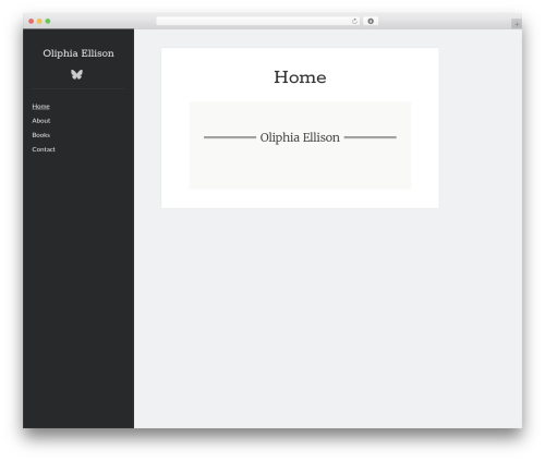 Author website templates WordPress plugin - oliphiaellison.com