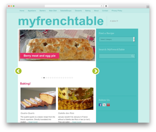 WordPress theme Crave Theme - myfrenchtable.com