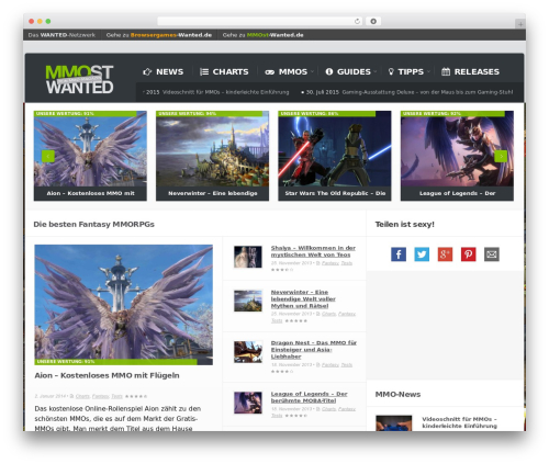 WordPress theme Drive Theme - mmost-wanted.de