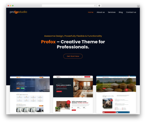 WordPress theme profoxstudio - profoxstudio.com