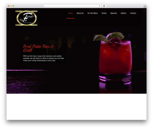 WordPress theme SKT Restaurant Pro - fordrdpatiobar.com