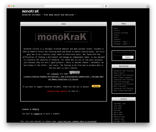 WordPress theme Terminally - monokrak.net