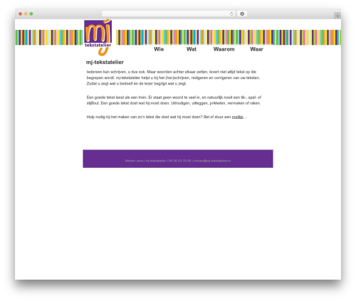 Constructor top WordPress theme - mj-tekstatelier.nl