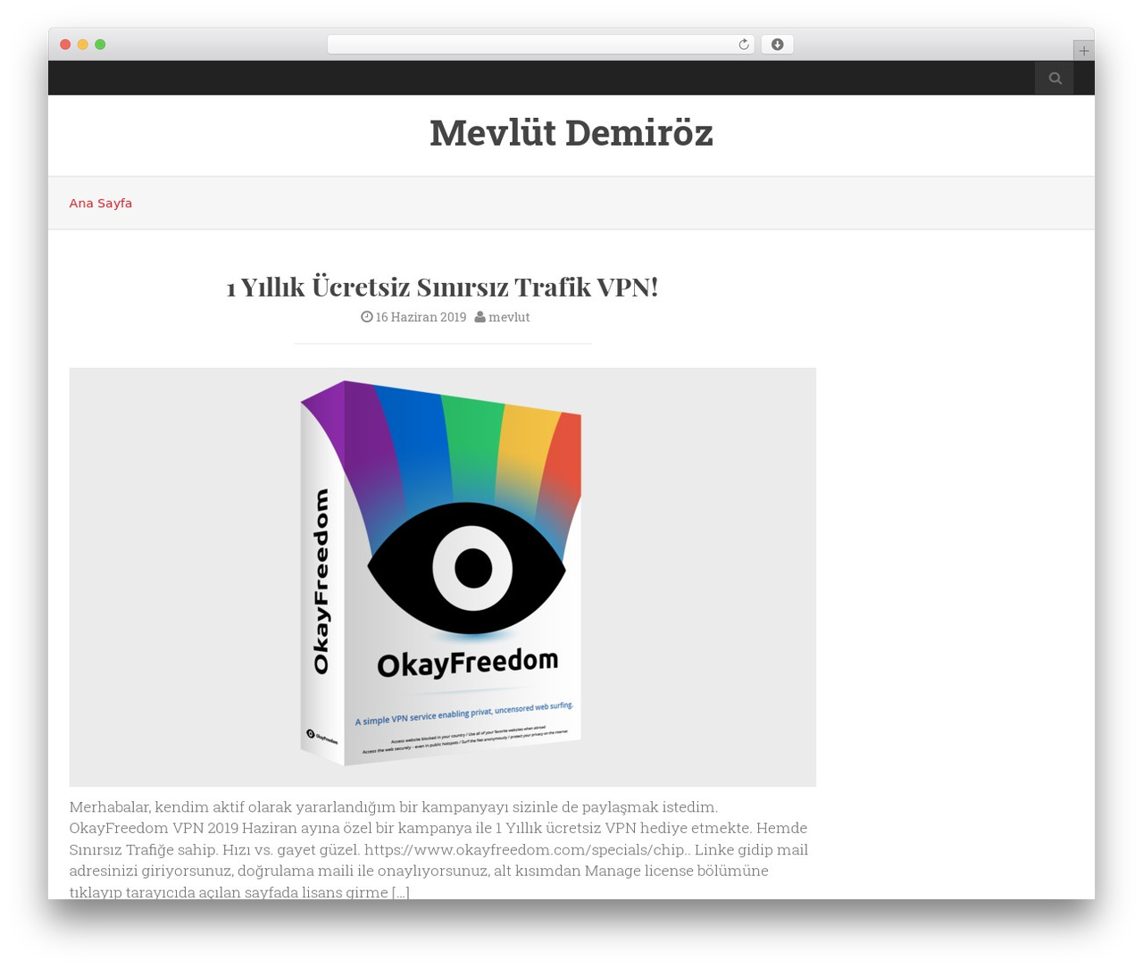 Flat White WordPress theme - mevlutdemiroz.com.tr