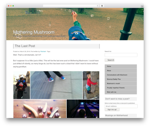 Howard Simple premium WordPress theme - motheringmushroom.co.uk