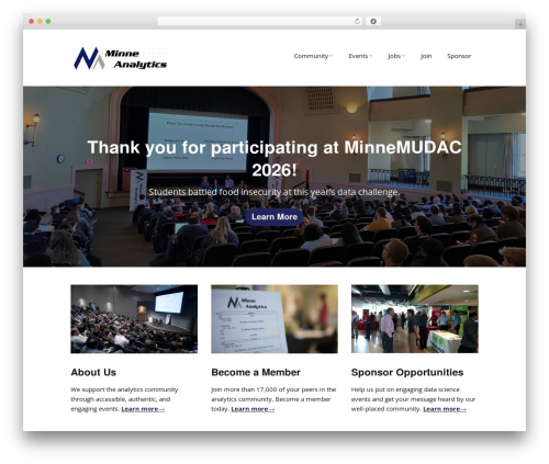 Make WordPress website theme - minneanalytics.org