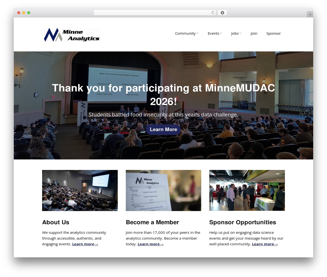 Make WordPress website theme - minneanalytics.org