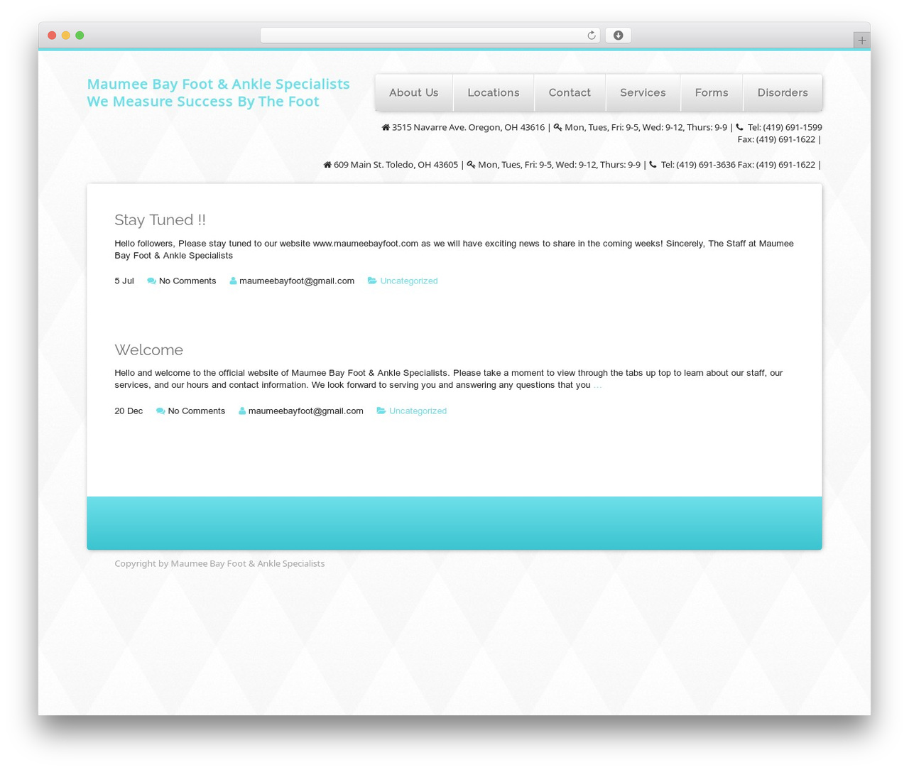 Mediplus best WordPress theme - maumeebayfoot.com