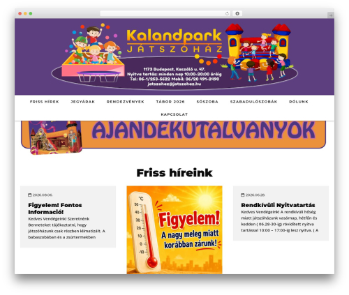 Shoperific WordPress theme - jatszohaz.hu