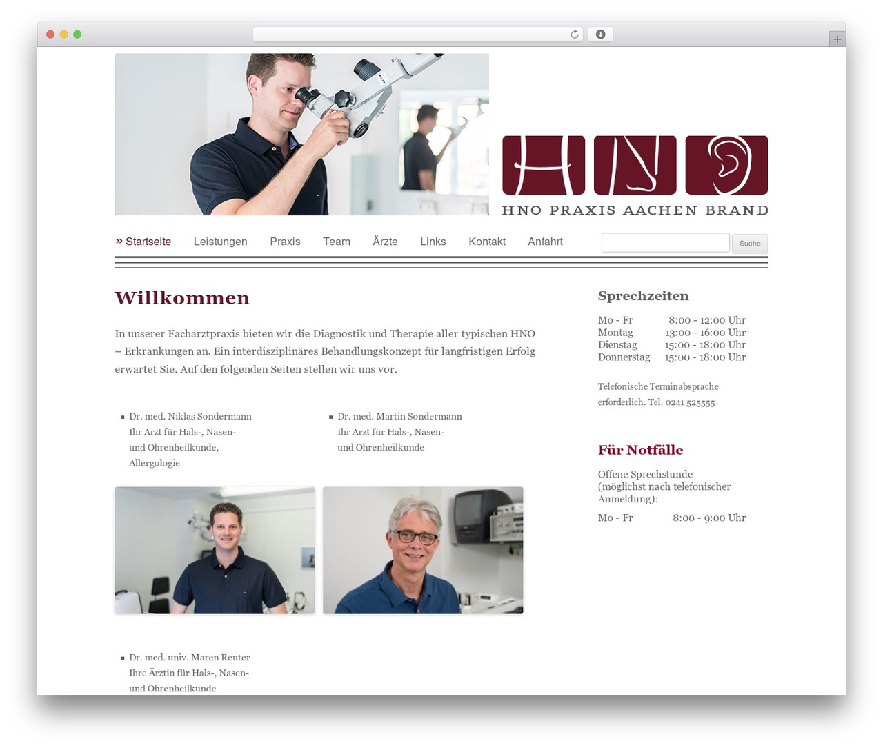 Sondermann Theme WordPress theme - hno-aachen-brand.de