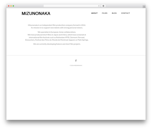 WordPress theme Creative Portfolio Responsive WordPress Theme - mizunonaka.com