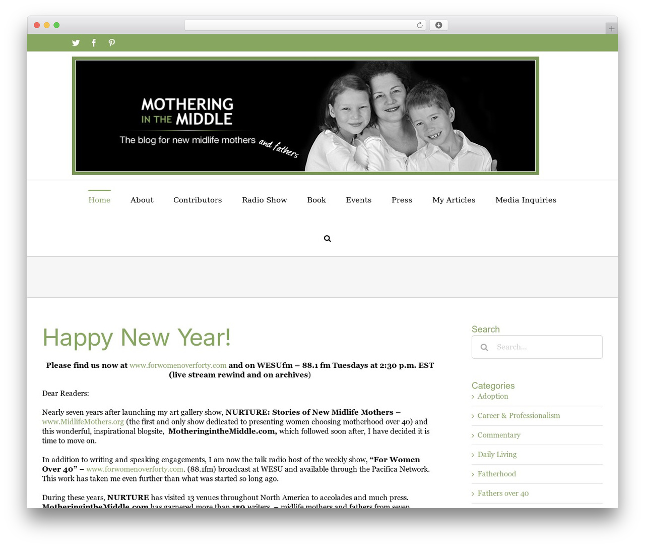 WordPress theme Avada - motheringinthemiddle.com