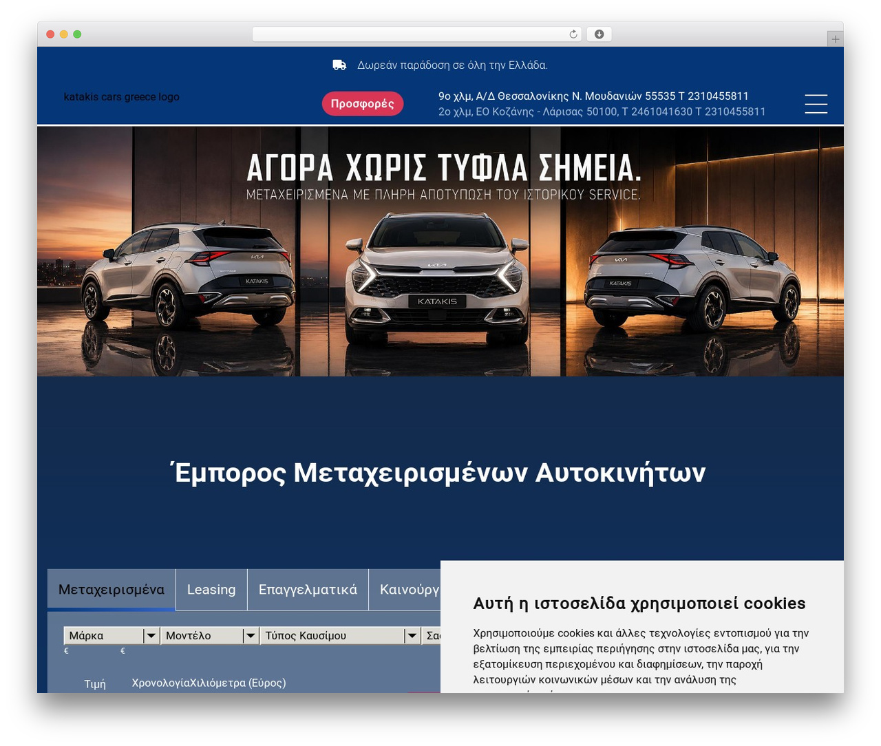 WordPress theme DWHITE - www.katakiscars.gr