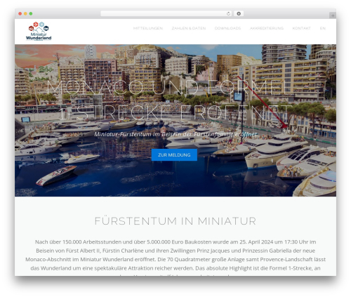 WordPress theme OnePress - presse.miniatur-wunderland.de