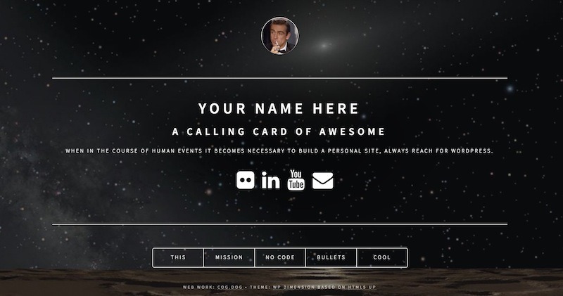 WP-Dimension WordPress theme by Alan Levine