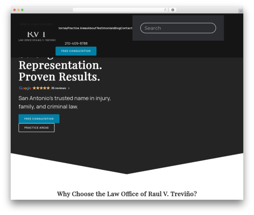 Array Framework top WordPress theme - raultrevinolaw.com