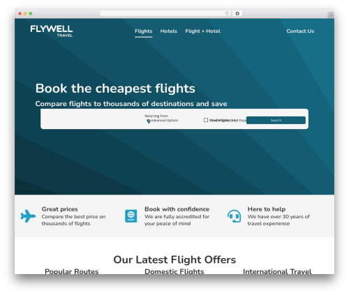 Beaver Builder Theme theme WordPress - flywell.travel