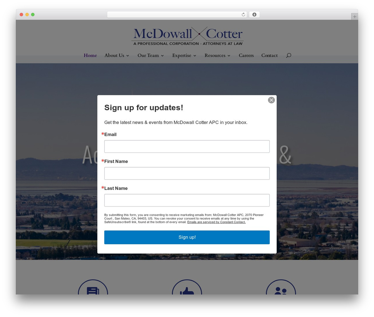 Creatability LLC WordPress theme - mcdlawyers.net