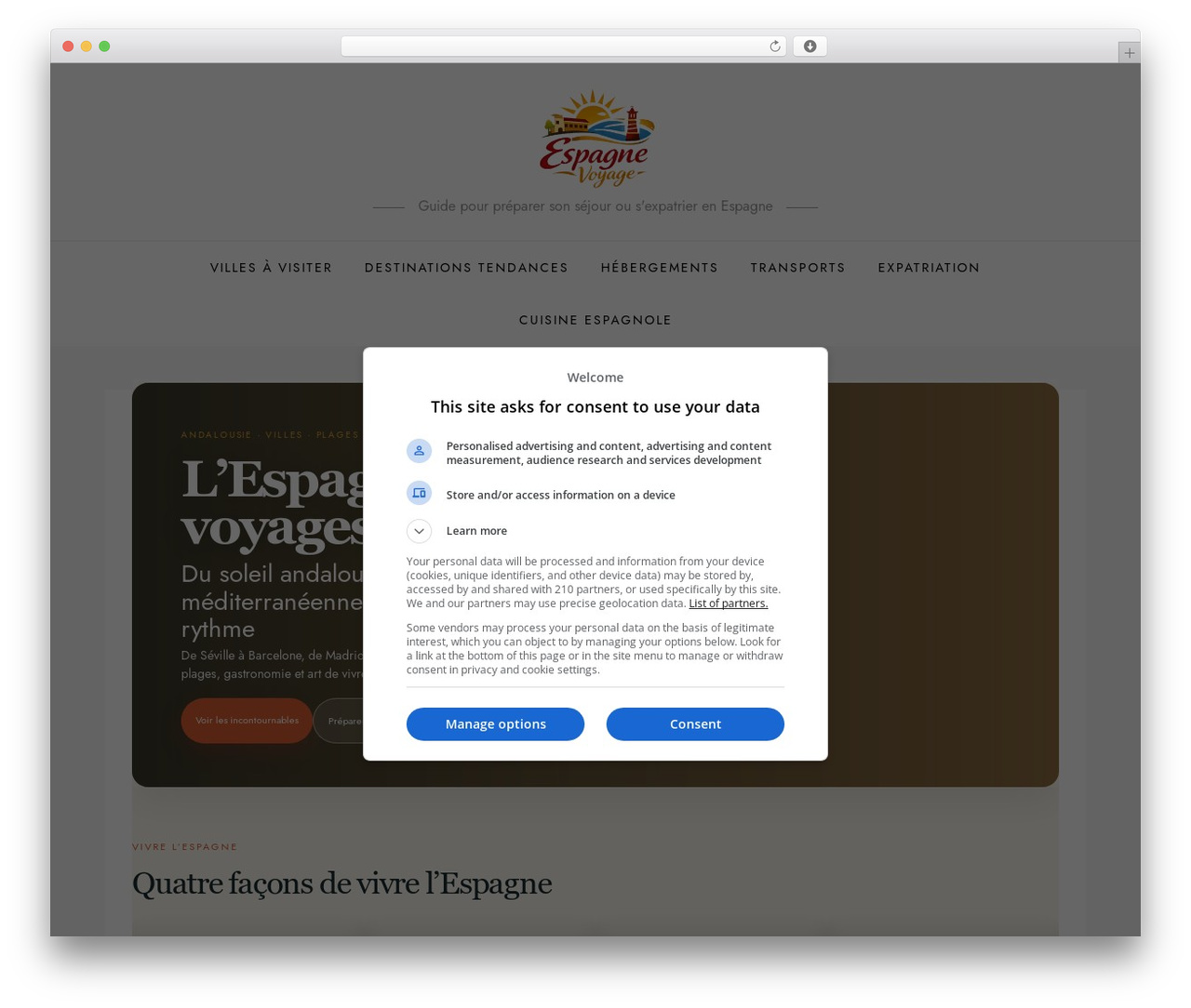 Cube Diary WordPress theme - espagne-voyage.com