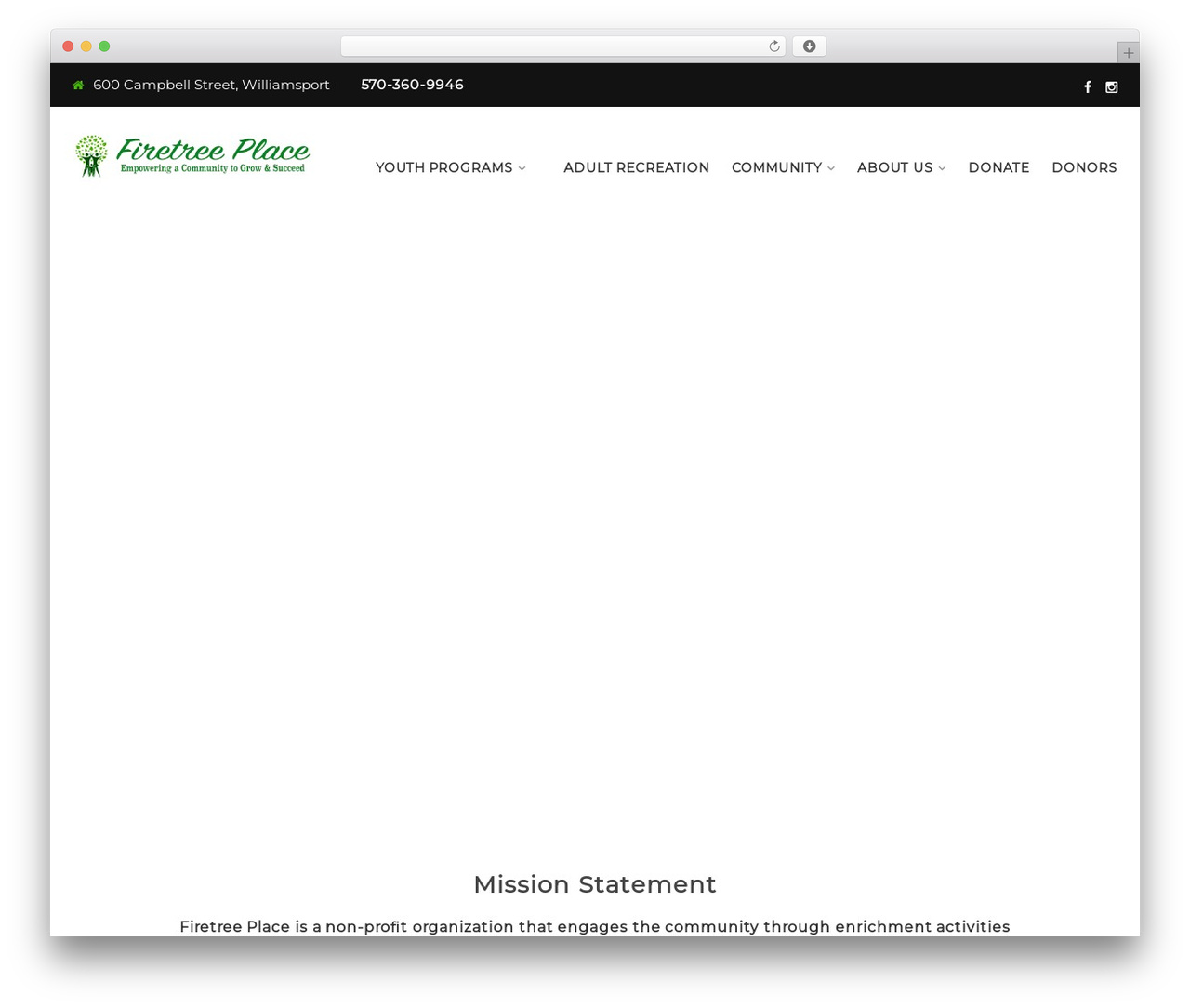 Firetree Place WP theme - firetreeplace.org