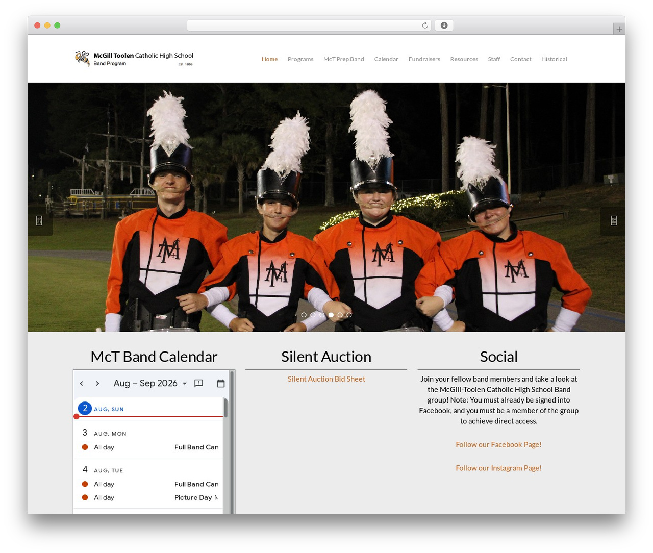 Salient WordPress theme - mctband.org Salient WordPress theme - mctband.org