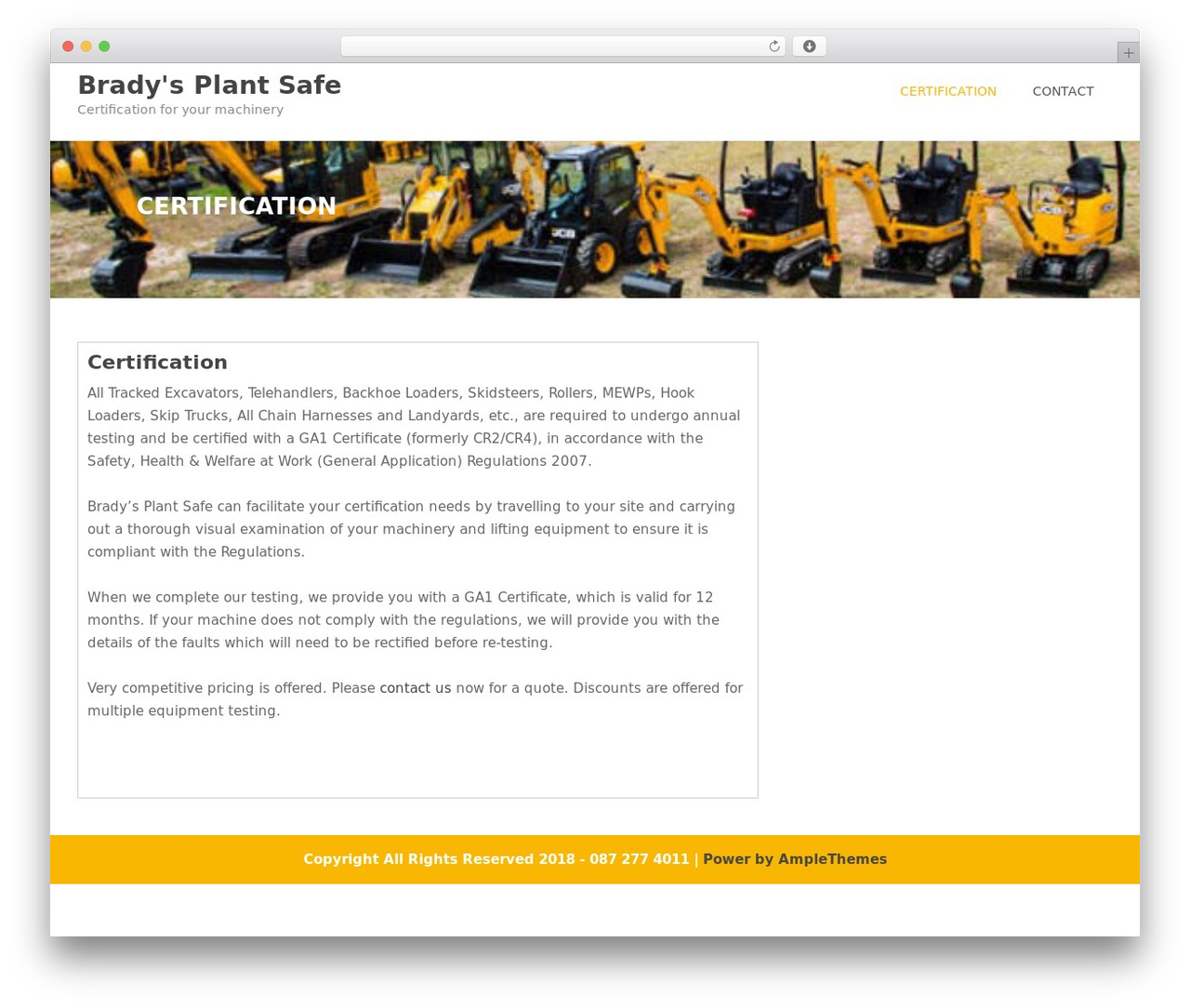 Ample Construction WordPress theme design - bradysplantsafe.com Ample Construction WordPress theme design - bradysplantsafe.com
