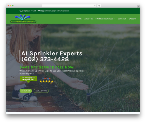 Divi WP theme - a1sprinklerexperts.com