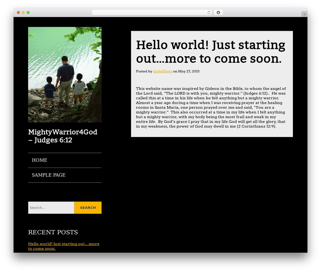 Journal Lite theme WordPress - mightywarrior4god.com