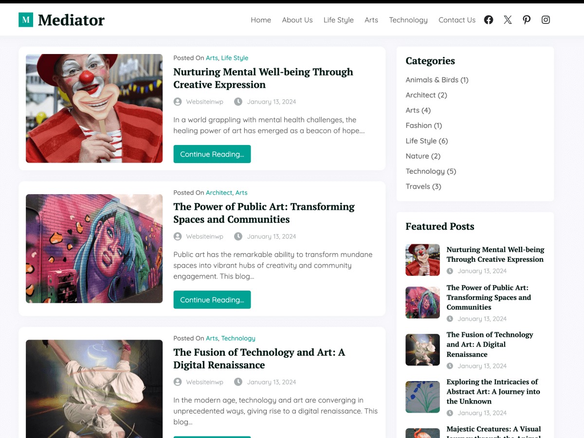 Mediator WordPress theme Mediator WordPress theme