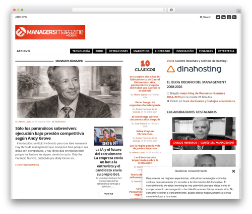 sharp WordPress theme - managersmagazine.com