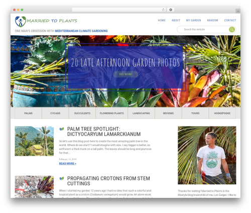 Speed Pro Theme WordPress theme - marriedtoplants.com