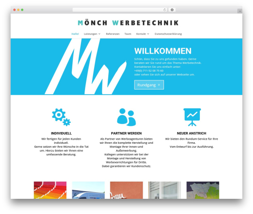 Divi visual footer WordPress plugin - moench-werbetechnik.de