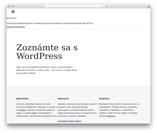 WordPress.org Parent Theme, 2021 edition theme WordPress - sk.wordpress.org