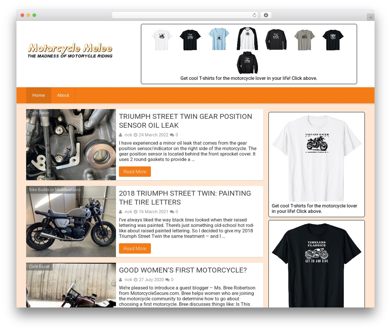 WordPress theme RedWaves Lite - motorcyclemelee.com