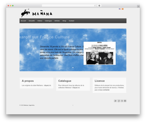 WordPress theme Responsive - mananamusic.com/fr/accueil