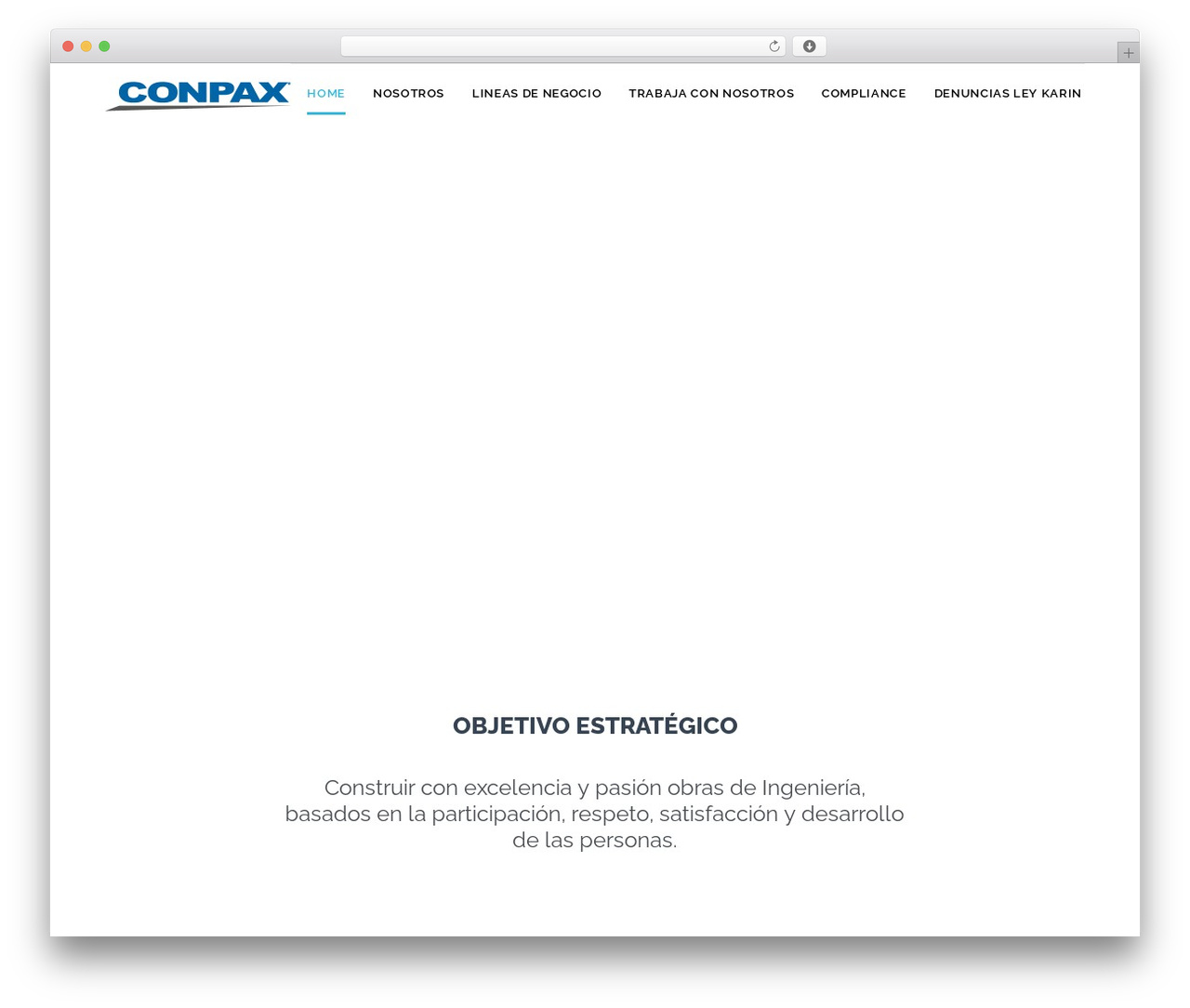 Construction theme WordPress - conpax.cl