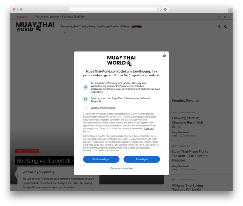 SmartMag WordPress theme - muaythai-world.com