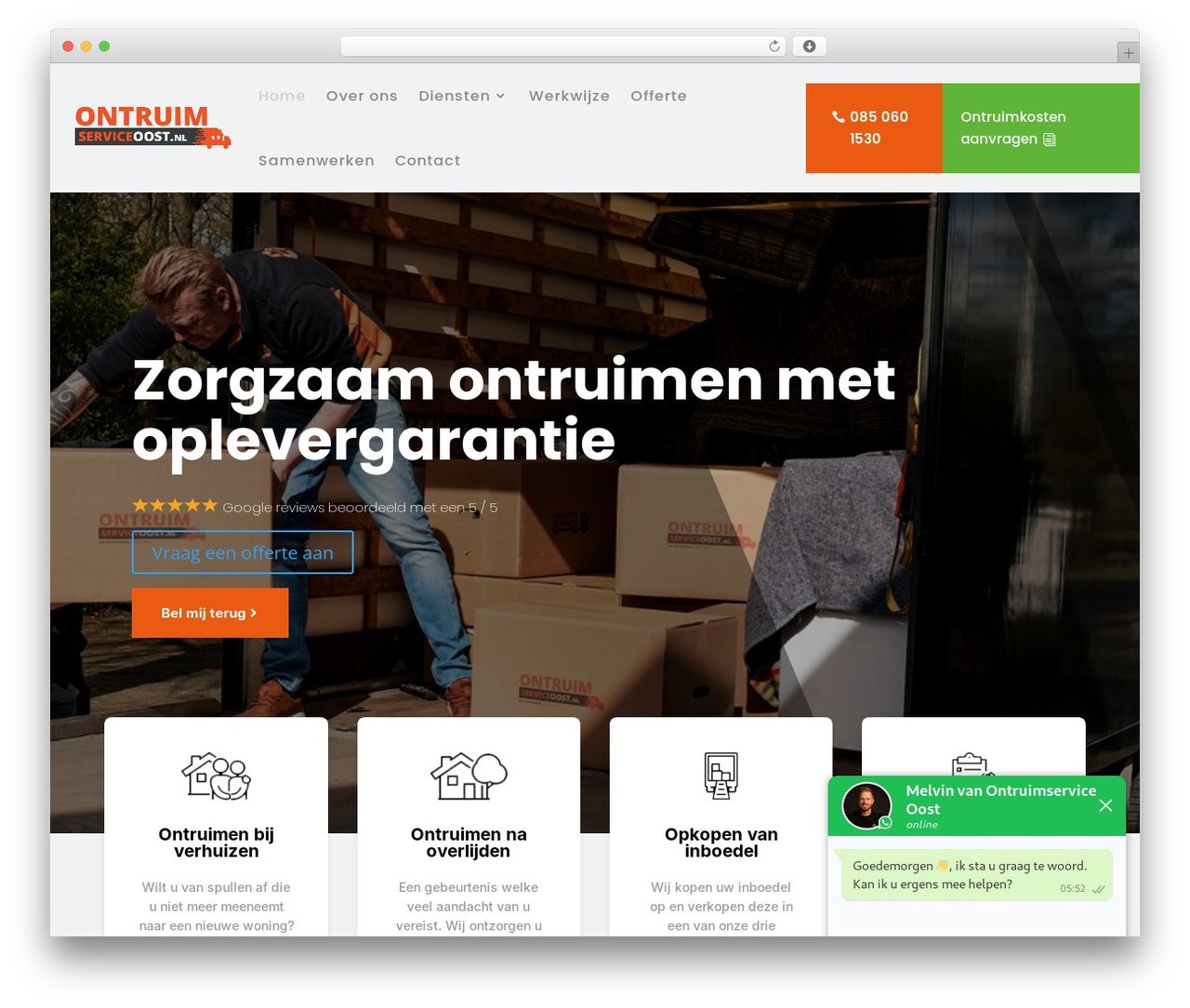 WordPress theme Divi - ontruimserviceoost.nl