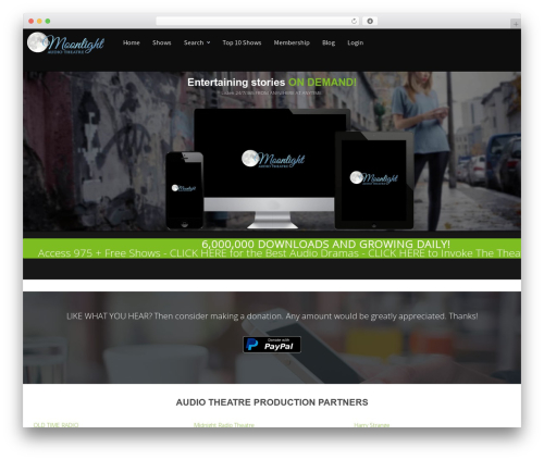 WordPress theme Glider - moonlightaudiotheatre.ca