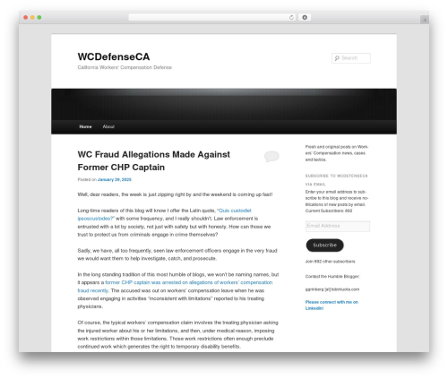 WP theme Twenty Eleven - wcdefenseca.com