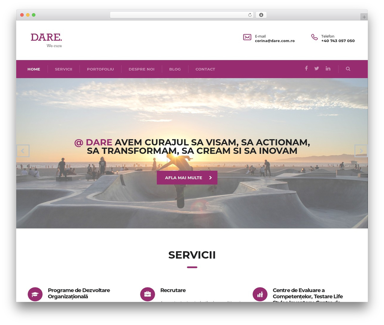 Consulting theme WordPress - dare.com.ro