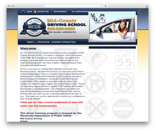 Infinity Remix WordPress theme - midcountydrivingschool.com